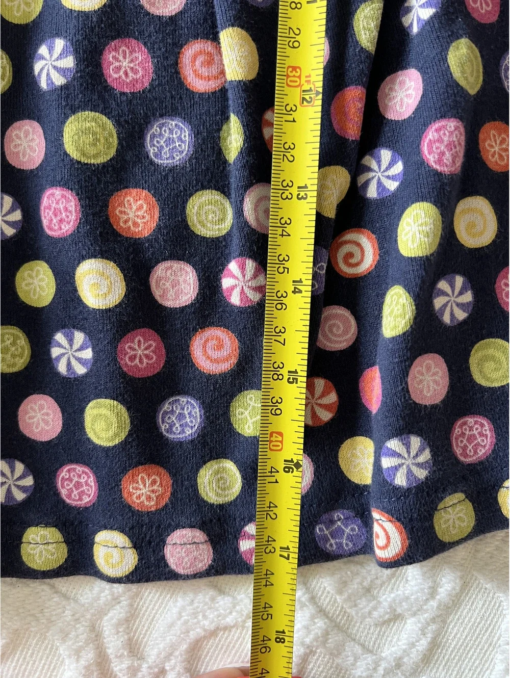 Y2K Gymboree 2008 Navy Candy AOP Long Sleeve Dress